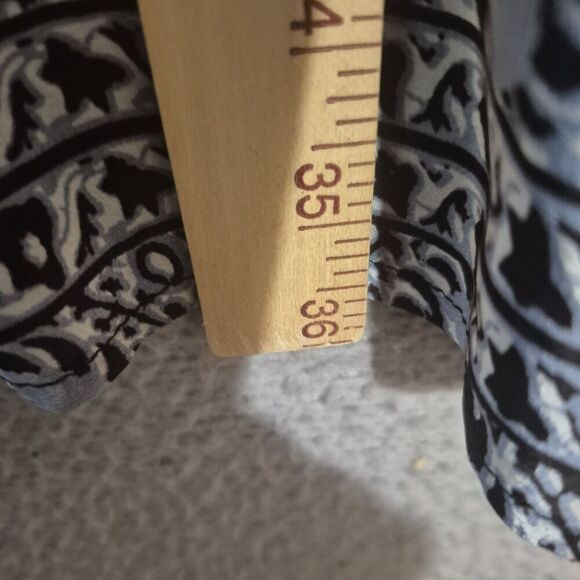 Elan Women's Printed Blue Puff Sleeve Babydoll Dress M - Picture 3 of 6